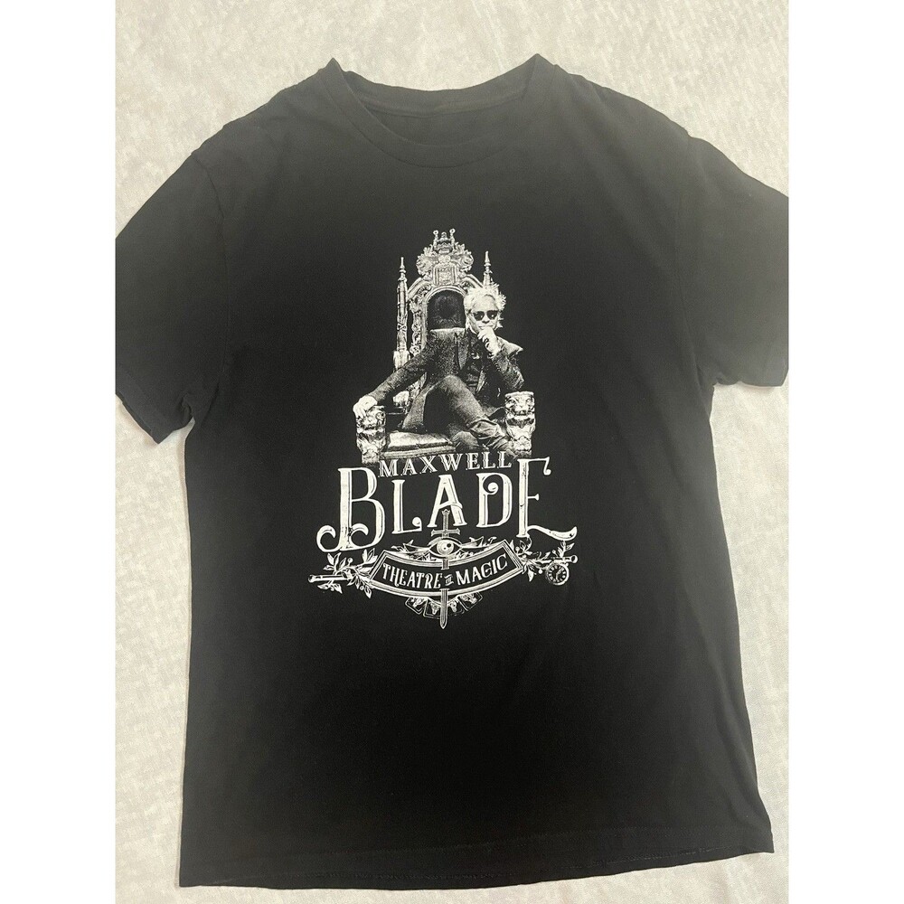 Maxwell Blade Theatre of Magic T Shirt Black Graphic Mens M